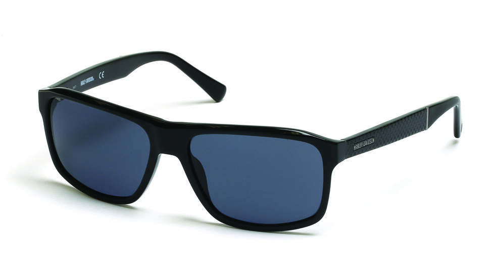 Harley Davidson Eyewear HD0920X Sunglasses - Shiny Black Frame, Smoke Lenses, 59 mm Lens Diameter HD0920X5901A