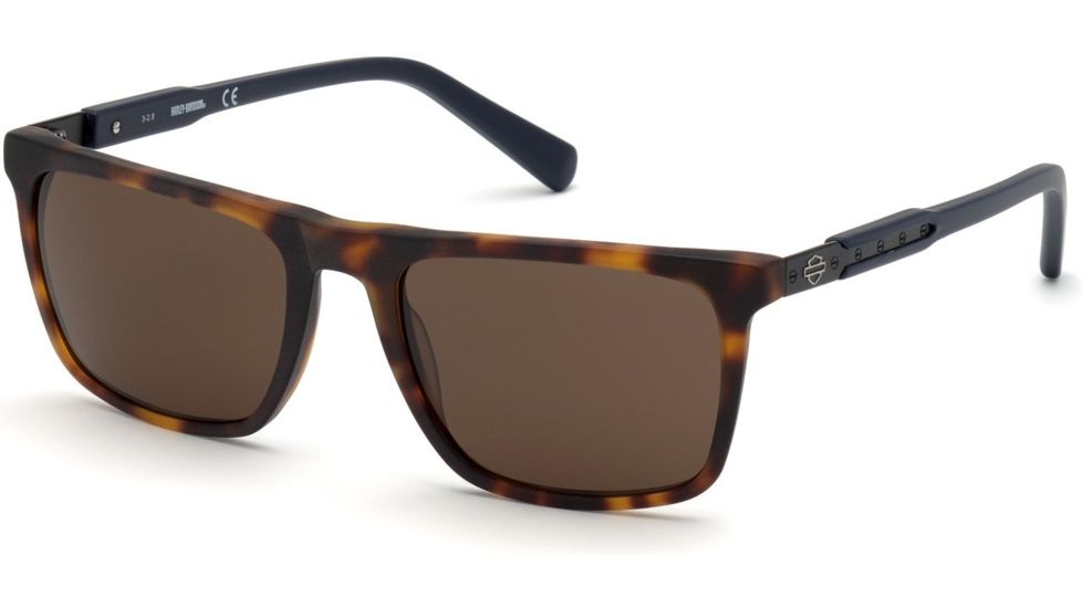 Harley Davidson Eyewear HD0934X Sunglasses - Dark Havana Frame, Brown Lenses, 55 mm Lens Diameter HD0934X5552E