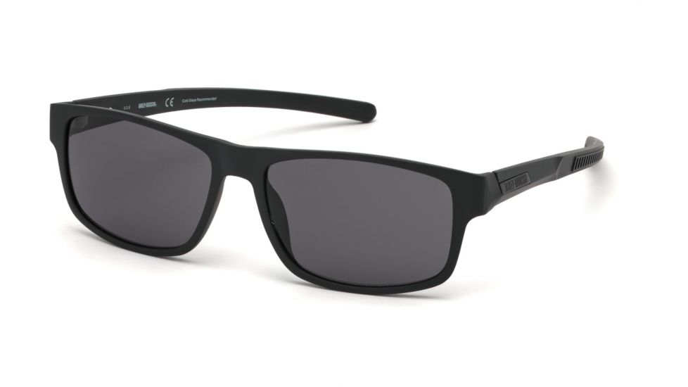 Harley Davidson Eyewear HD0935X Sunglasses - Matte Black Frame, Smoke Lenses, 62 mm Lens Diameter HD0935X6202A