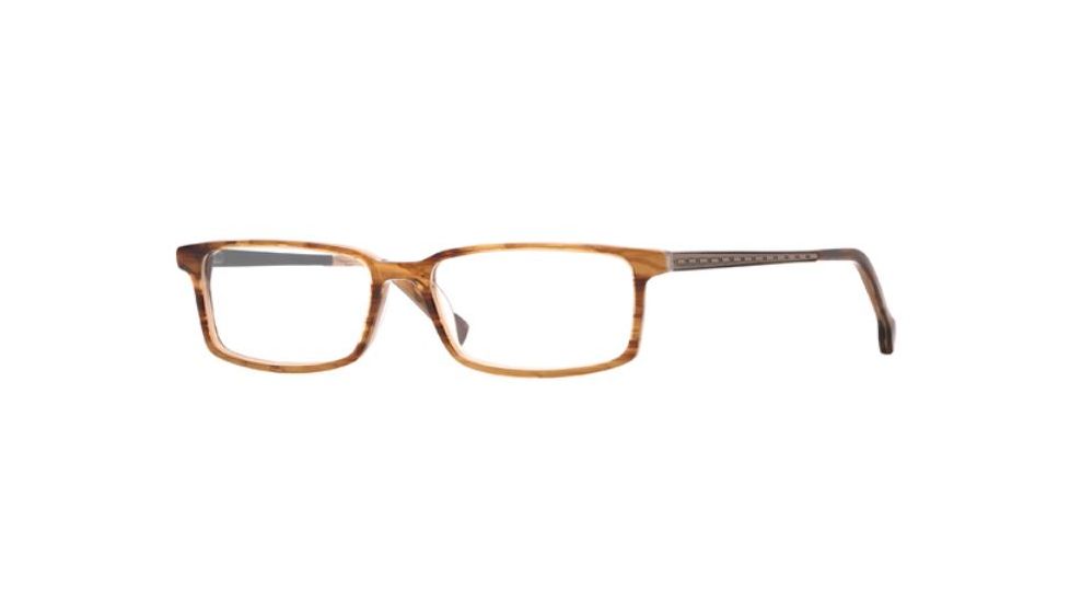 Hickey Freeman HF Newbury SEHF NEWB00 Single Vision Prescription Eyeglasses - Mocha Stripe SEHF NEWB005545 BNL