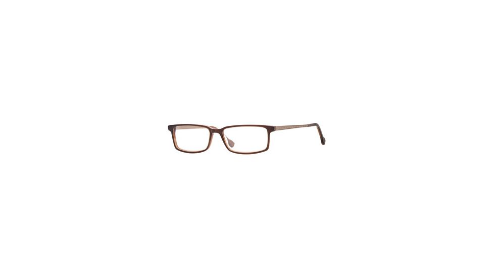 Hickey Freeman HF Newbury SEHF NEWB00 Single Vision Prescription Eyeglasses - Brown Horn (brh) SEHF NEWB005545 BN
