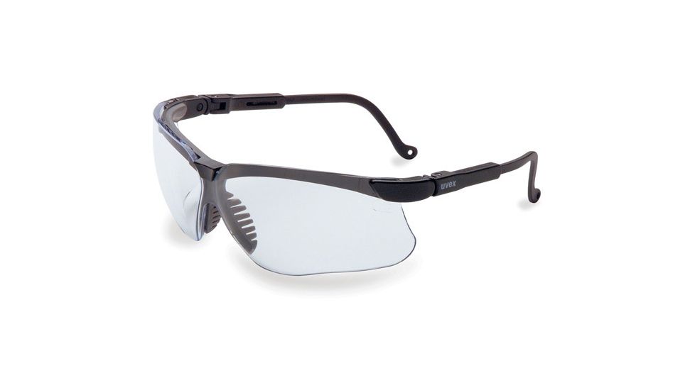 Howard Leight Genesis Uvex Protective Eyeglasses Black Frame / Clear Lens