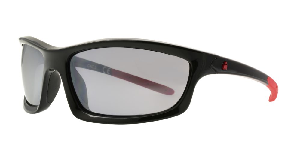 Ironman Ares Sunglasses, Black Frame, Smoke with Full Silver Mirror Lens, 10230438.QTS