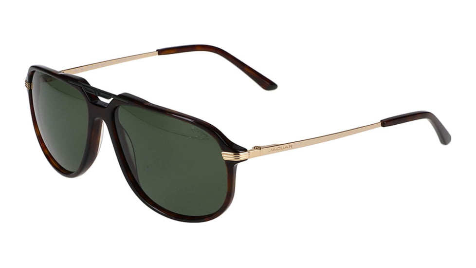 Jaguar 37258 Sunglasses, Brown-Gold Frame, Polarized Lens, 59-14-145, JG37258598940