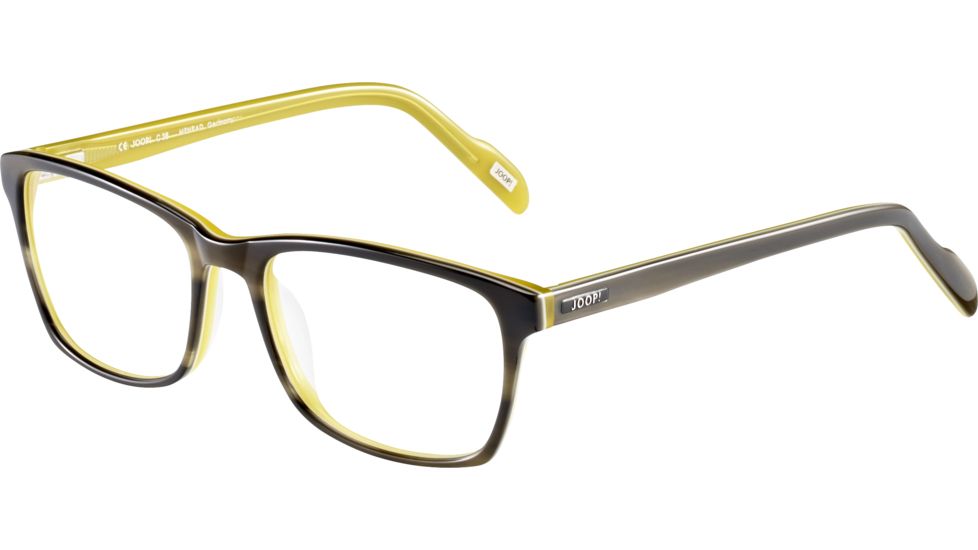 JOOP! 81154 Bifocal Prescription Eyeglasses, Black Yellow Frame, 81154-4300BI