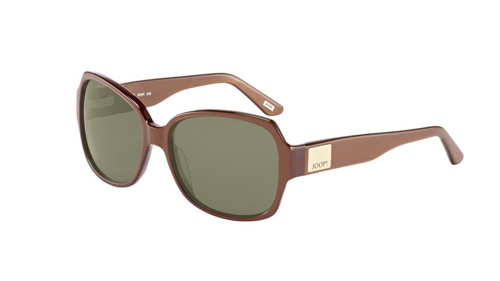 Joop! 87186 Single Vision Prescription Sunglasses, Brown Frame, Grey/Green Lens-87186-6919SV
