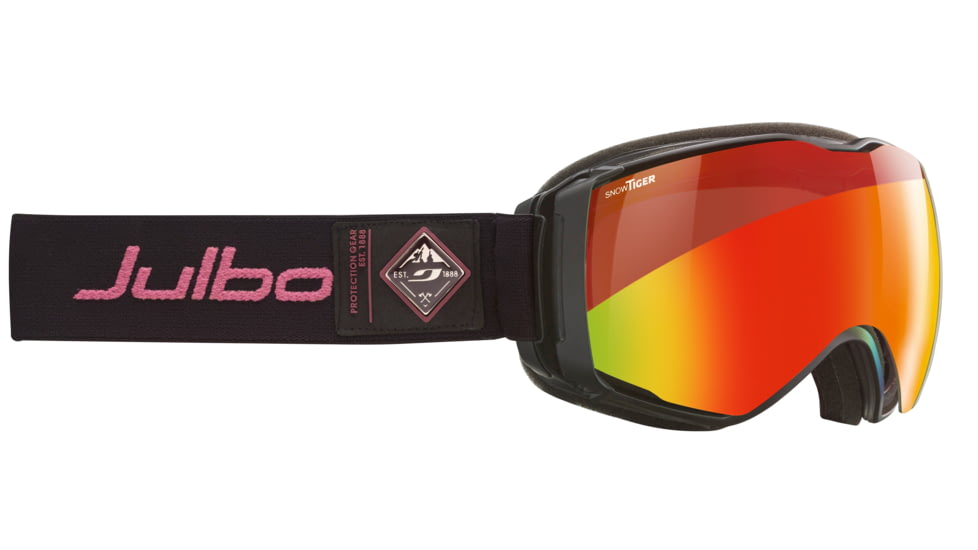 JULBO Aerospace Ski Goggles,Black,Snow Tiger Lenses w/Multilayer Fire Flash, Large 74073145