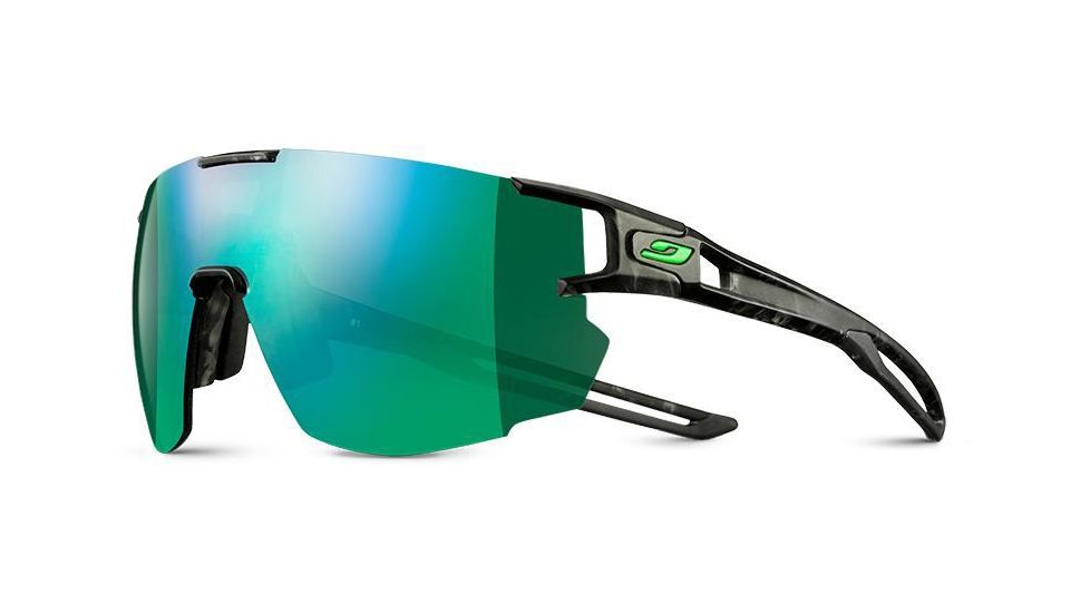 Julbo Aerospeed Sunglasses Gray Tortoiseshell/Green Frame with Spectron 3CF Lenses, J5021120