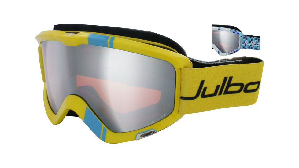 Julbo Bang Rx Insert Goggles - Blue Frame, Silver Flash/Orange tint Cat.3 lens 72312121