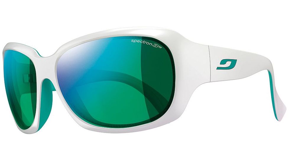 Julbo Bora Bora Progressive Prescription Sunglasses, White / Turquoise Frame, Spectron 3 Cf W/ Green Flash Lens-J4391111PR