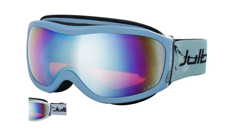 Julbo Cassiopee Rx Insert Goggles - White/Blue Frame, Cat 3 Orange/Flash Silver 70512111