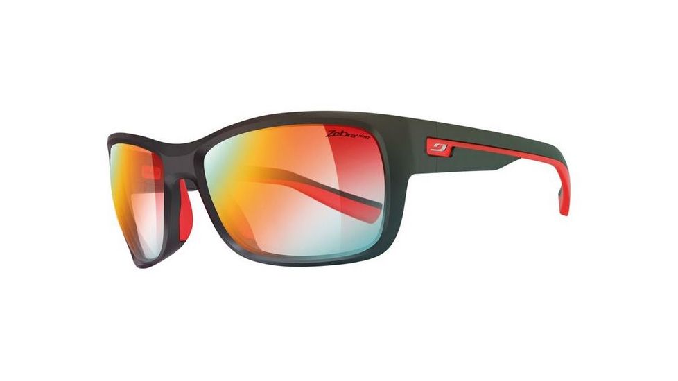 Julbo Drift Sunglasses,Matte Black/Red Frame,Zebra Light Lens J4733122