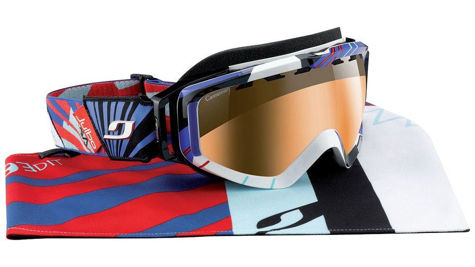 Julbo Epic and Peak Ski/Snow Goggles,Black Frame and Camel w/Polarized Silver Spherical Flash Lens 72050123FS