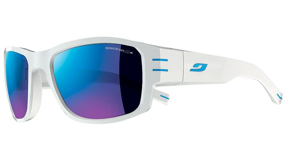 Julbo Kaiser Single Vision Prescription Sunglasses, White / Blue Frame, Spectron 3+ Lens-J4481111SV
