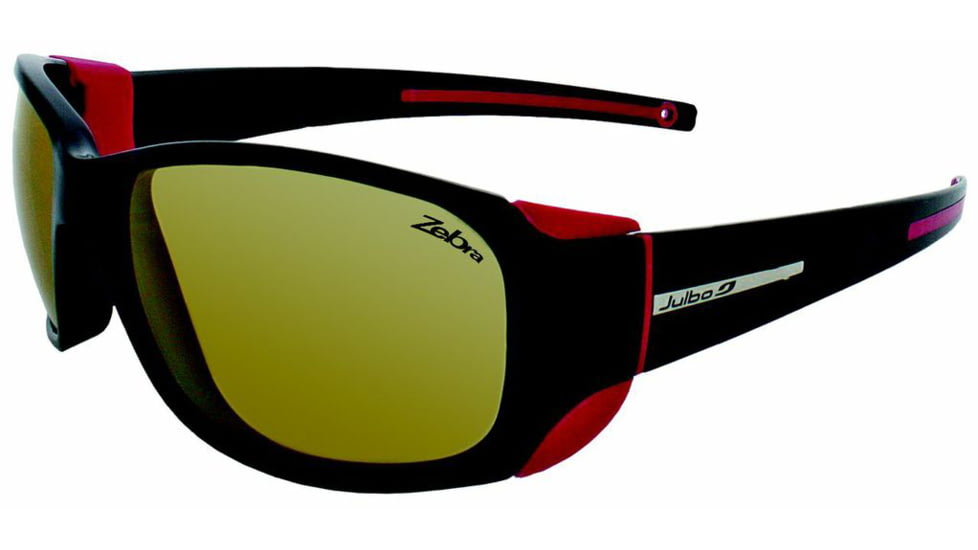 Julbo Monterosa  Sunglasses, Black/Fuchsia w/ Zebra Lenses 4013114