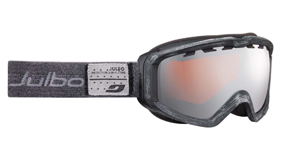 Julbo Planet Goggles, Black Denim w/Orange Polarized Cat 3 Double Spherical Lenses And A Silver Flash Treatment 73091214