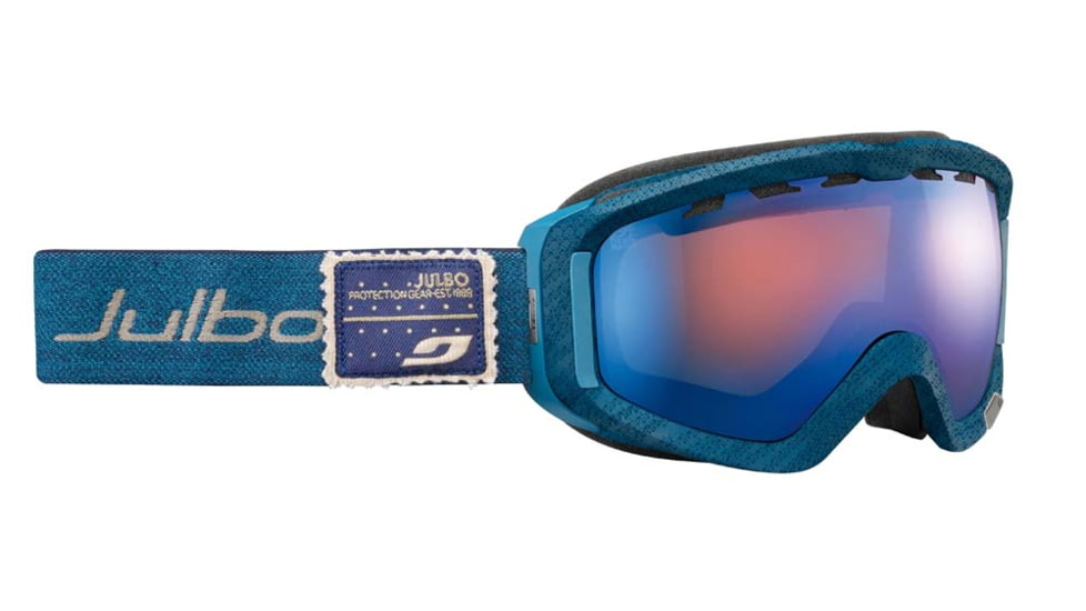 Julbo Planet Goggles, Blue Denim w/Orange Polarized Cat 3 Double Spherical Lenses And A Blue Flash Treatment 73091514