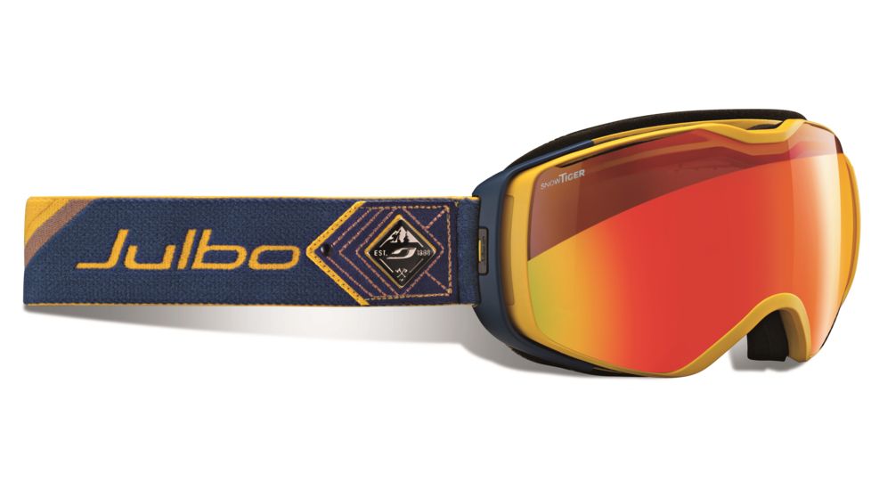JULBO Universe Ski Goggles,Yellow/Blue,Snow Tiger Lenses w/Multilayer Fire Flash, Large 73673155
