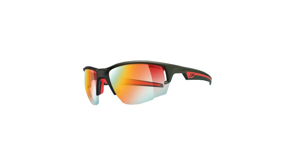 Julbo Venturi Sunglasses, Matt Black/Red Frame w/Zebra Light Fire Lenses 4703122