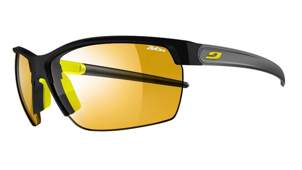 Julbo Zephyr Sunglasses,Black/Yellow/Gray Frame,Zebra Lens J4843114