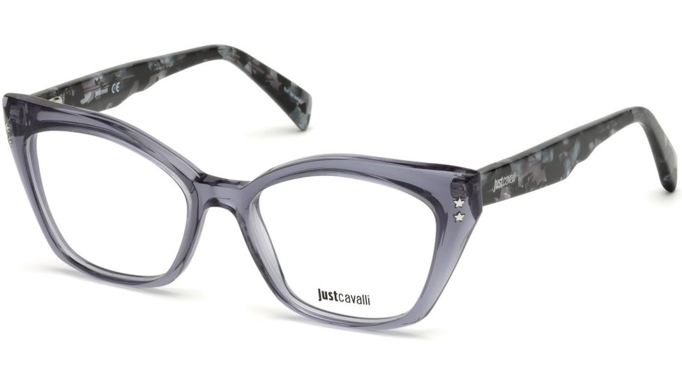 Just Cavalli JC0809 Eyeglass Frames - Shiny Blue Frame Color