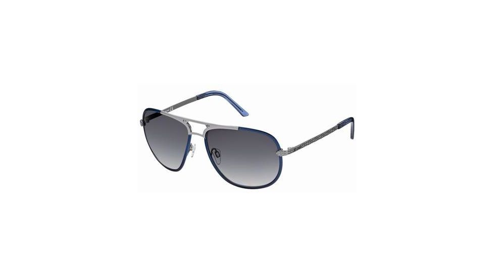 Just Cavalli JC411S Sunglasses - Shiny Light Ruthenium Frame Color, Gradient Smoke Lens Color
