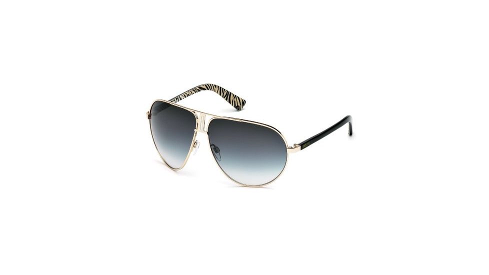 Just Cavalli JC508S Sunglasses - Shiny Rose Gold Frame Color, Gradient Green Lens Color
