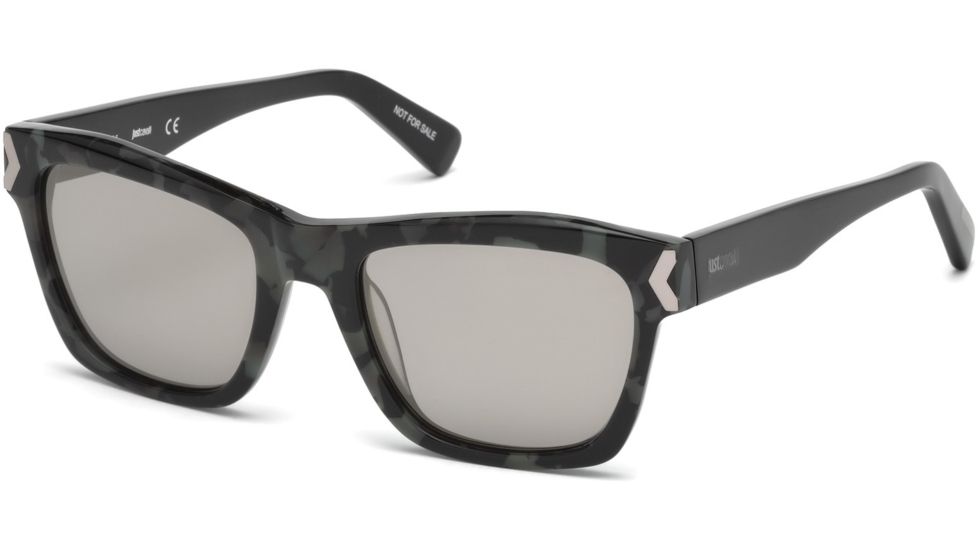 Just Cavalli JC785S Sunglasses - Coloured Havana Frame Color, Smoke Mirror Lens Color