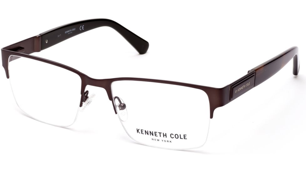 Kenneth Cole KC0268 Eyeglass Frames - Matte Dark Brown Frame Color, Matte Dark Brown Lens Color