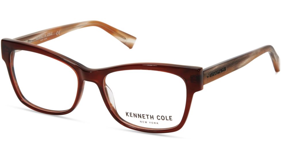 Kenneth Cole KC0297 Eyeglass Frames - Matte Dark Brown Frame Color