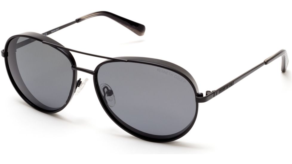 Kenneth Cole KC7223 Sunglasses - Matte Black Frame Color, Smoke Polarized Lens Color