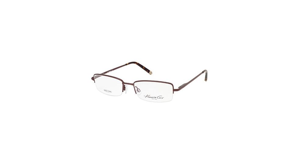 Kenneth Cole New York KC0180 Eyeglass Frames - Shiny Dark Brown Frame Color