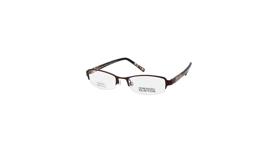 Kenneth Cole Reaction KC0708 Eyeglass Frames - Shiny Dark Brown Frame Color