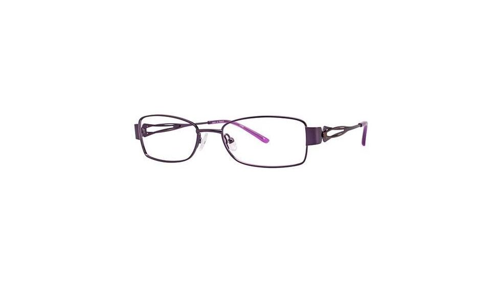 LAmy Adrienne Progressive Prescription Eyeglasses - Frame Purple Brown, Size 52/17mm LYADRIENNE03