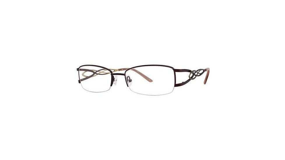 LAmy Brigitte Single Vision Prescription Eyeglasses - Frame Brown/Green, Size 53/18mm LYBRIGITTE01