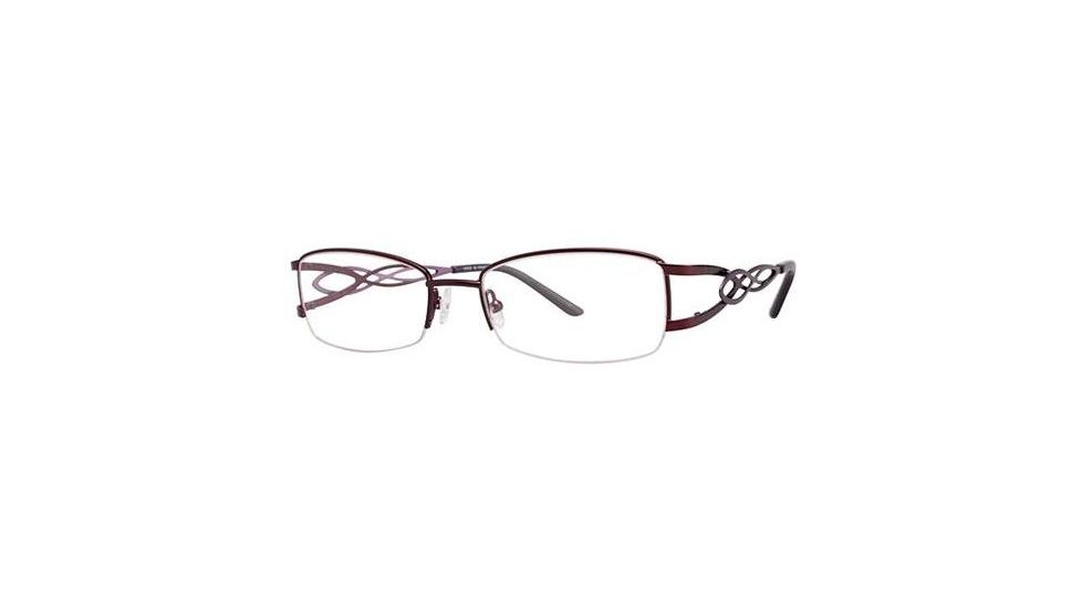 LAmy Brigitte Single Vision Prescription Eyeglasses - Frame Burgundy/Purple, Size 53/18mm LYBRIGITTE02