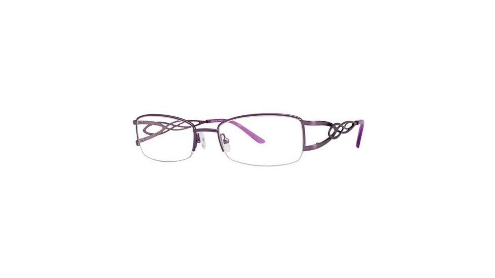 LAmy Brigitte Single Vision Prescription Eyeglasses - Frame Purple/Lilac, Size 53/18mm LYBRIGITTE03