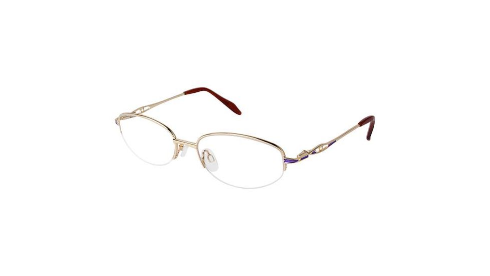 LAmy C By 520 Eyeglass Frames - Frame GOLD/LAVENDER, Size 53/17mm CYCBL52001