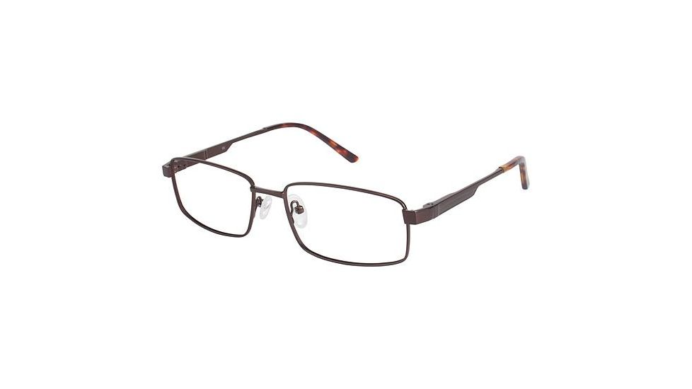 LAmy C By 617 Single Vision Prescription Eyeglasses - Frame BROWN / BROWN, Size 56/17mm CYCBL61701
