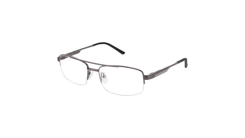 LAmy C By 618 Progressive Prescription Eyeglasses - Frame LIGHT GUNMETAL, Size 55/18mm CYCBL61803