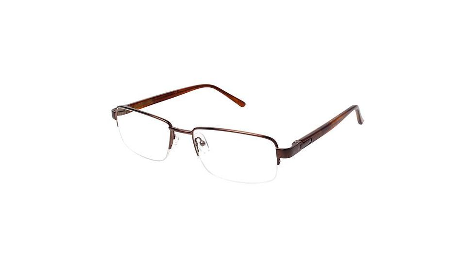 LAmy C by L'AMY 615 Single Vision Prescription Eyeglasses - Frame BROWN CYCBL61503
