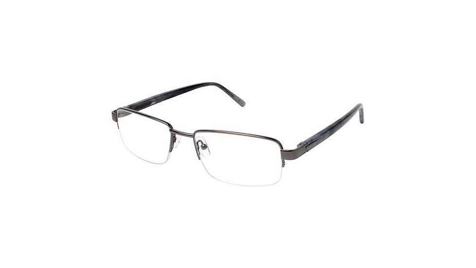 LAmy C by L'AMY 615 Single Vision Prescription Eyeglasses - Frame DARK GREY CYCBL61501