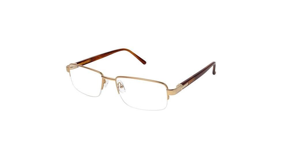 LAmy C by L'AMY 615 Single Vision Prescription Eyeglasses - Frame GOLD CYCBL61502