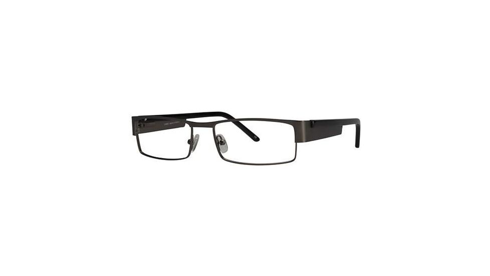 LAmy Jacques Eyeglass Frames - Frame Pewter/Black, Size 55/17mm LYJACQUES01