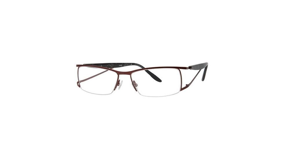 LAmy LeafUS 1012 Single Vision Prescription Eyeglasses - Frame Claret/Light Grey, Size 52/15mm LYLEAFUS101203