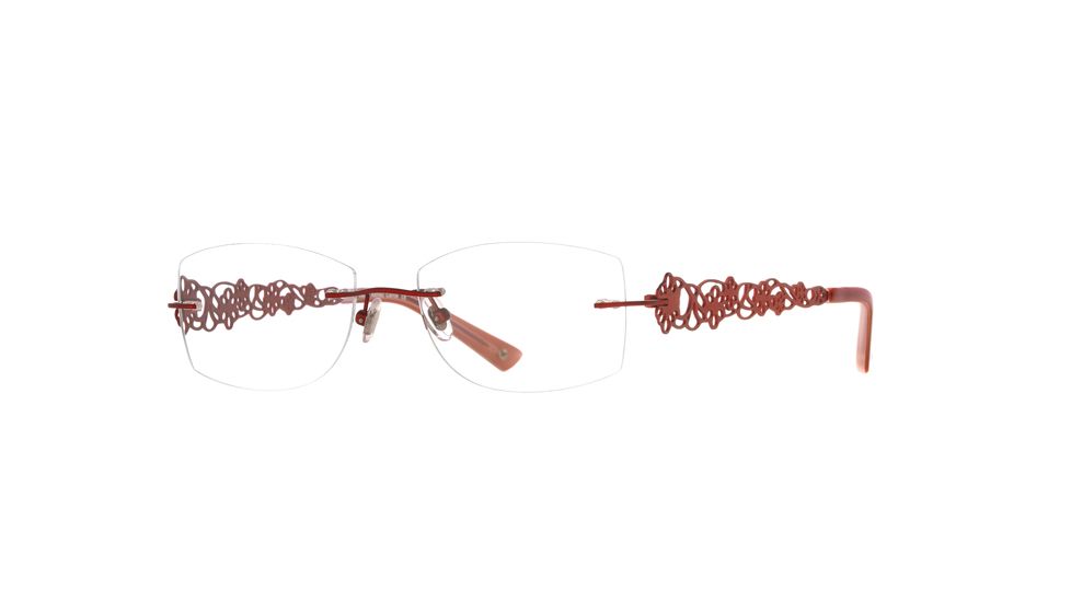 Laura Ashley Carrie SELA CARR00 Single Vision Prescription Eyeglasses - Cranberry SELA CARR005440 RD