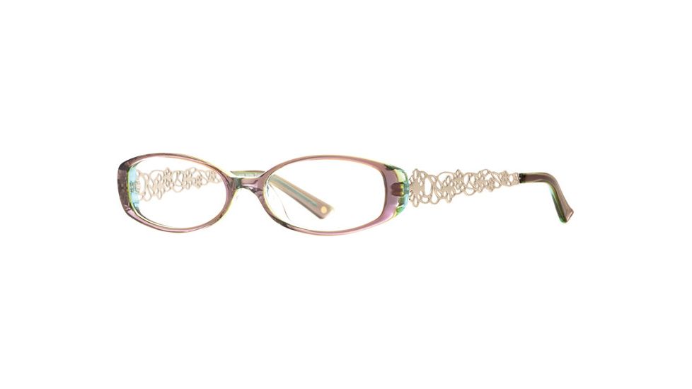 Laura Ashley Evelyn SELA EVEL00 Single Vision Prescription Eyeglasses - Honey SELA EVEL005240 BN