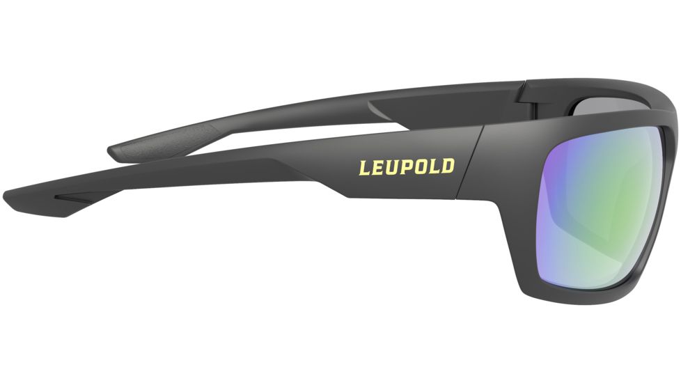 Leupold Packout Mens Sunglasses, Matte Black Frame, Square Emerald Mirror Lens, Polarized, Regular, 179095