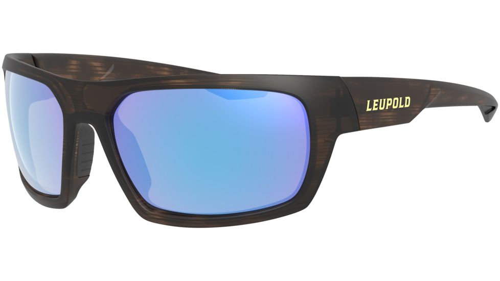 Leupold Packout Mens Sunglasses, Matte Tortoise Frame, Square Blue Mirror Lens, Polarized, Regular, 179630