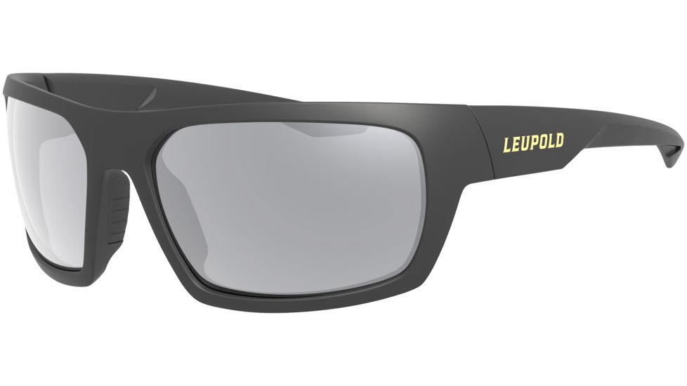 Leupold Packout Mens Sunglasses, Matte Black Frame, Square Shadow Gray Flash Lens, Polarized, Regular, 179096